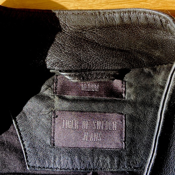 Tiger of Sweden - Black Leather Jacket - Picture 3 of 5